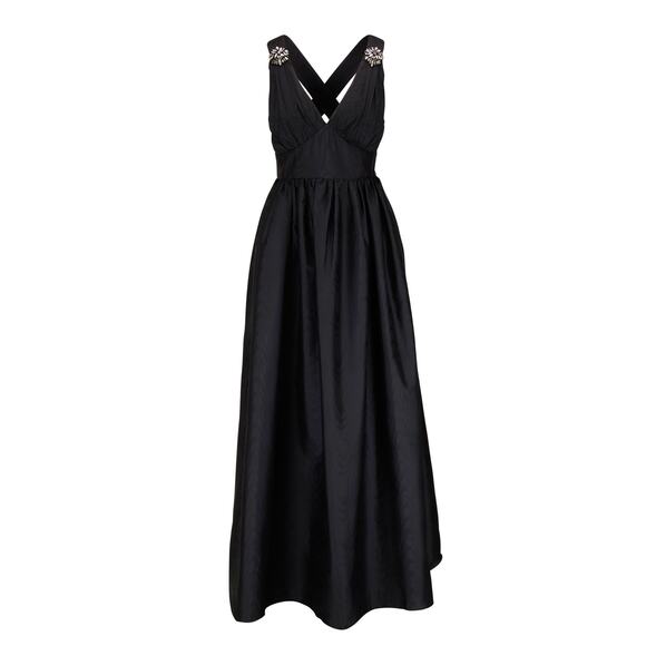 Sachin & Babi NWT Kenzia Brooch-Embellished Black Gown Sz:8 Ret$895 CURRENT! - Picture 7 of 12